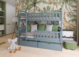 IGNAŚ 80x170 gris lit superposé Lano Meubles