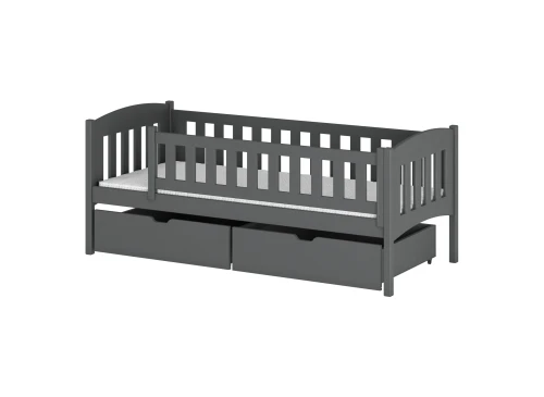 GUCIO 80x200 graphite lit enfant simple Lano Meubles