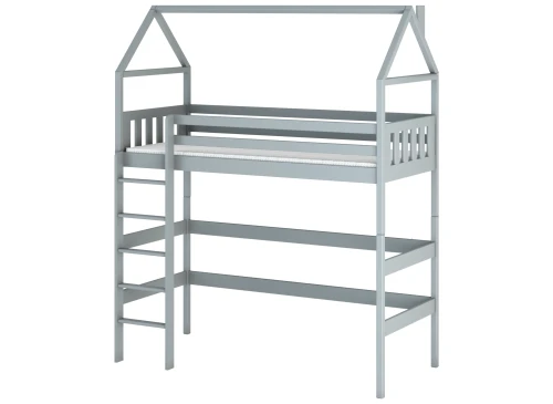 GLORIA 80x170 gris lit enfant simple mezzanine Lano Meubles