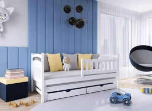 GALAXY 80x190 blanc lit gigogne Lano Meubles