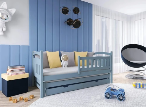 GALAXY 90x190 gris lit gigogne Lano Meubles