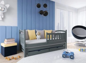 GALAXY 80x180 graphite lit gigogne Lano Meubles