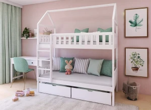 GAJA 80x170 blanc lit superposé Lano Meubles