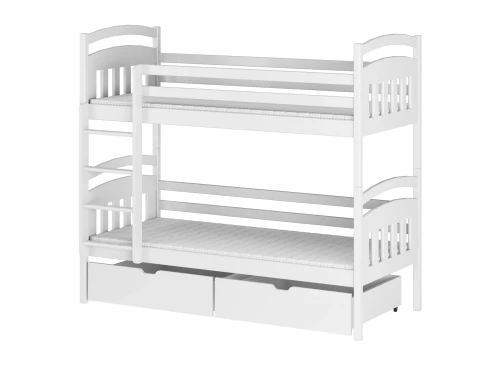 GABI 90x180 blanc lit superposé Lano Meubles