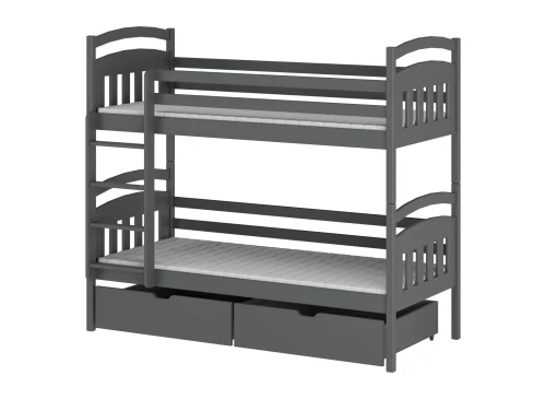 GABI 90x190 graphite lit superposé Lano Meubles