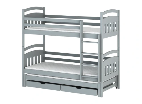 ALAN 80x200 gris lit superposé Lano Meubles