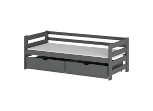 ERGO 90x180 graphite lit enfant simple Lano Meubles