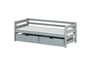 ERGO 90x190 gris lit enfant simple Lano Meubles
