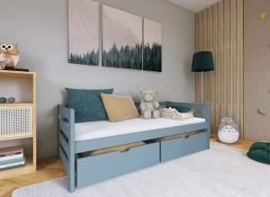 ERGO 90x190 gris lit enfant simple Lano Meubles