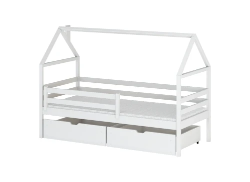 ARON 80x160 blanc lit cabane enfant Lano Meubles