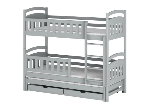 BLANKA 80x180 gris lit superposé Lano Meubles