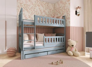 BLANKA 80x180 gris lit superposé Lano Meubles