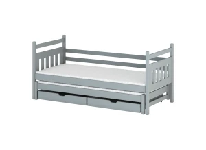 DANIEL 80x170 gris lit gigogne Lano Meubles