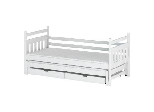 DANIEL 80x200 blanc lit gigogne Lano Meubles