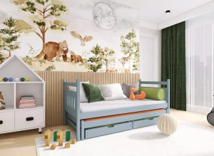 DANIEL 80x200 gris lit gigogne Lano Meubles