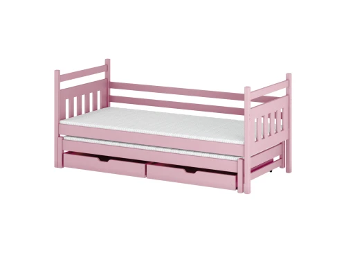 DANIEL 90x190 rose lit gigogne Lano Meubles