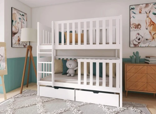 DAWID 80x180 blanc lit superposé Lano Meubles