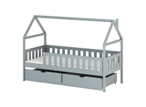 DOMI 80x180 gris lit enfant simple Lano Meubles