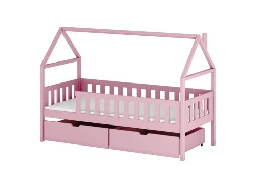 DOMI 80x180 rose lit enfant simple Lano Meubles