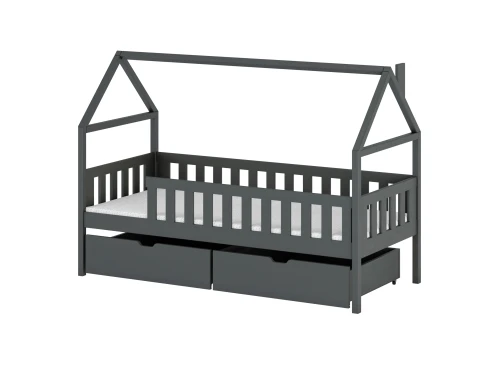 DOMI 80x200 graphite lit enfant simple Lano Meubles