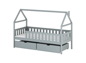 DOMI 90x200 gris lit enfant simple Lano Meubles