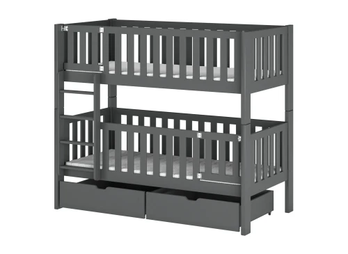 KSAWERY 80x180 graphite lit superposé Lano Meubles