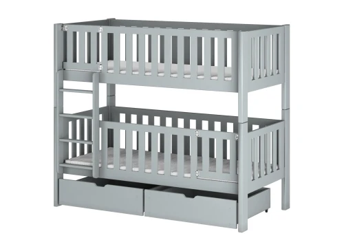 KSAWERY 80x180 gris lit superposé Lano Meubles