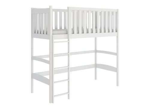 LAURA 90x200 blanc lit enfant simple mezzanine Lano Meubles