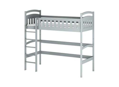 MIA 80x170 gris lit enfant simple mezzanine Lano Meubles