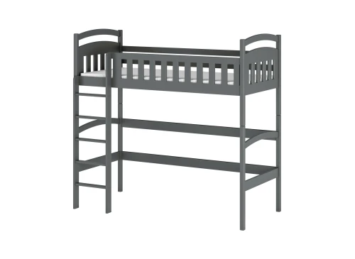 MIA 80x190 graphite lit enfant simple mezzanine Lano Meubles