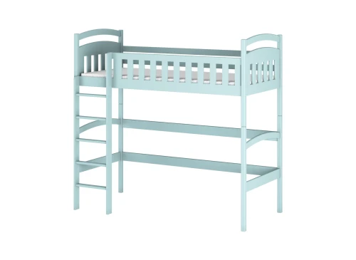 MIA 90x180 bleu lit enfant simple mezzanine Lano Meubles