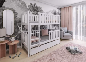 MICHALINA 80x190 blanc lit superposé Lano Meubles