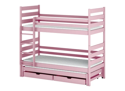 TOMI 80x180 rose lit superposé Lano Meubles