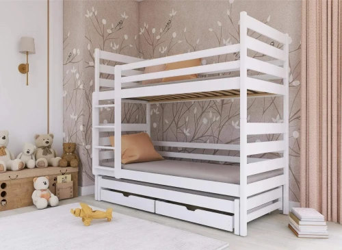 TOMI 90x200 blanc lit superposé Lano Meubles