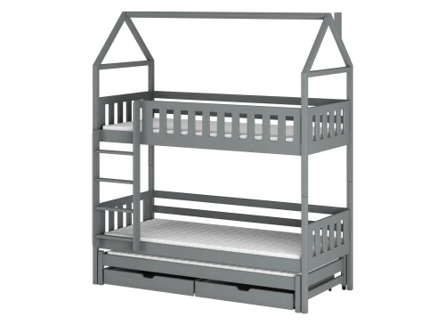 IGA 80x180 gris lit superposé maison Lano Meubles