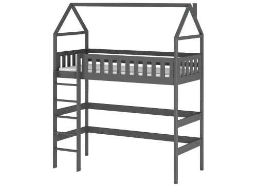 OTYLIA 90x190 graphite lit enfant simple mezzanine Lano Meubles
