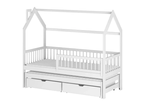 PAPI 80x160 blanc lit enfant maison Lano Meubles