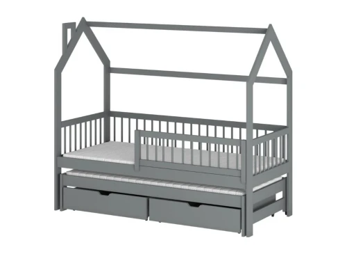 PAPI 80x160 graphite lit enfant maison Lano Meubles