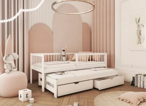 SOFTI 80x160 blanc lit pour enfant Lano Meubles