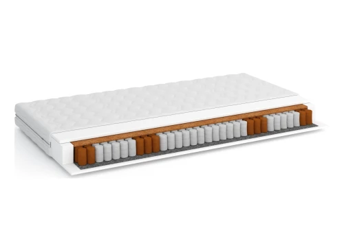 PRADA 130x200 matelas à ressorts ensachés 19 cm mi-ferme avec insert en coco Lano Meubles
