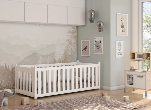 CONCEPT 80x200 pin parc lit Montessori au sol pour enfants Lano Meubles