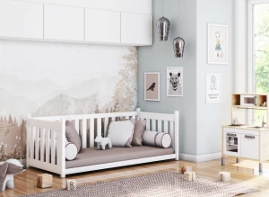 CONCEPT 90x190 rose parc lit Montessori au sol pour enfants Lano Meubles