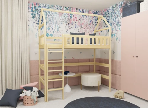 OTYLIA 90x200 pin lit enfant simple mezzanine Lano Meubles