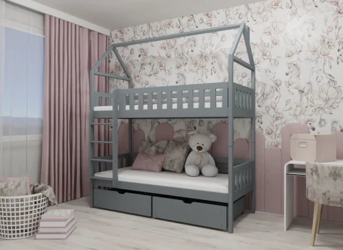 GAJA 80x180 gris lit superposé Lano Meubles