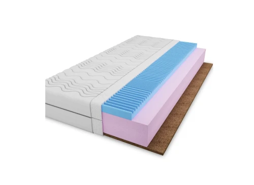 ROYAL 70x160 matelas mousse-coco 15 cm mi-ferme Lano Meubles
