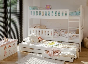 BLANKA 80x180 blanc lit superposé Lano Meubles