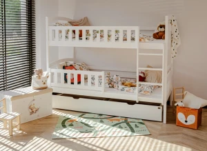 IGNAŚ 80x180 white bunk bed Lano Furniture