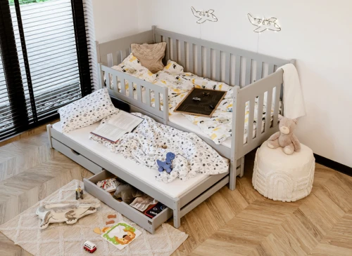 KAJA 80x190 gris lit gigogne Lano Meubles