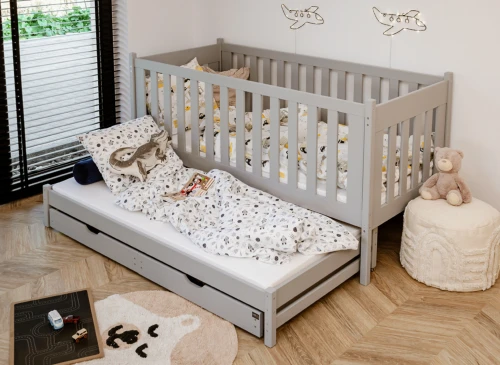 KAJA 80x190 gris lit gigogne Lano Meubles