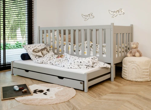 KAJA 80x180 gris lit gigogne Lano Meubles